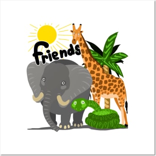 friends funny animals Posters and Art